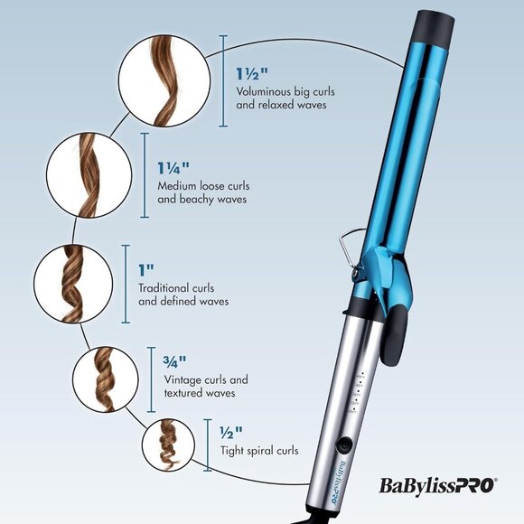 **SOLD** BaBylissPRO Nano Titanium 1 inch Curling Iron with Extended Barrel, - Picture 4 of 5